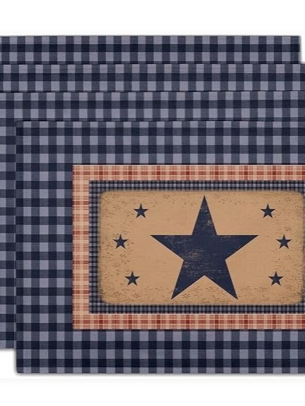BRAND NEW:  Set of 4-Western Star 18x12 Reversible Fabric Placemats
